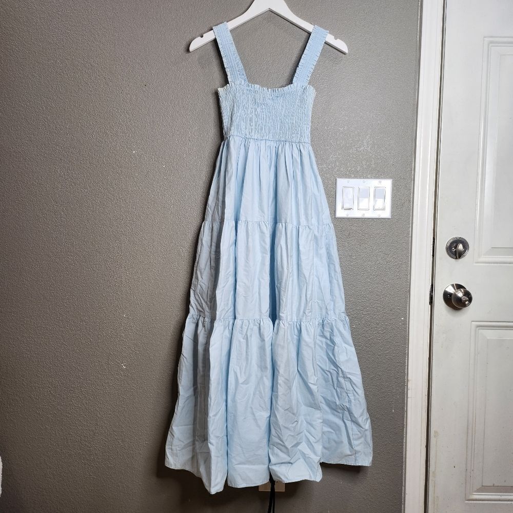 Zara A-line Midi Dress With Wide Straps - Picture 2 of 6
